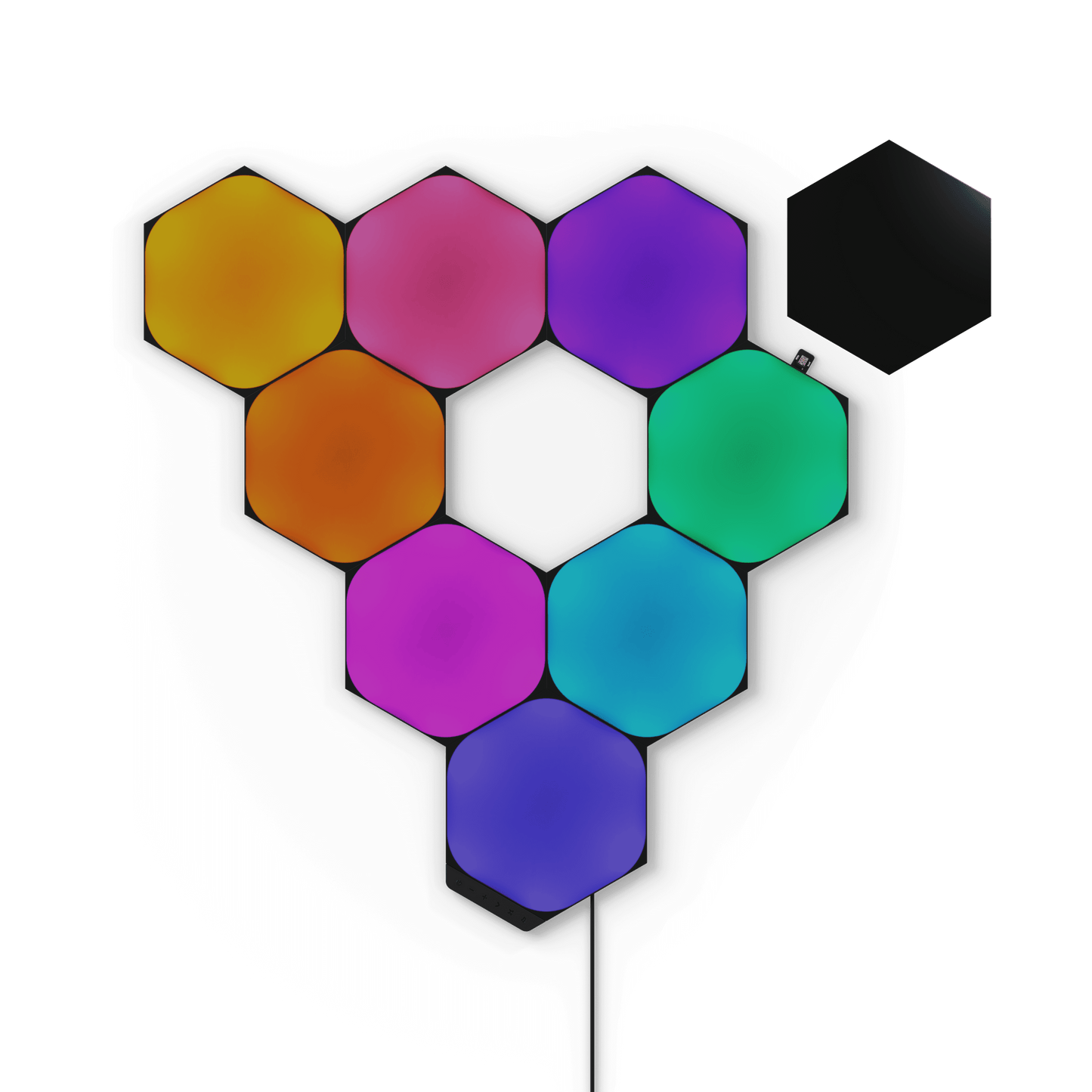 Ultra Black Shapes Hexagons Starter Pack (9 panels)